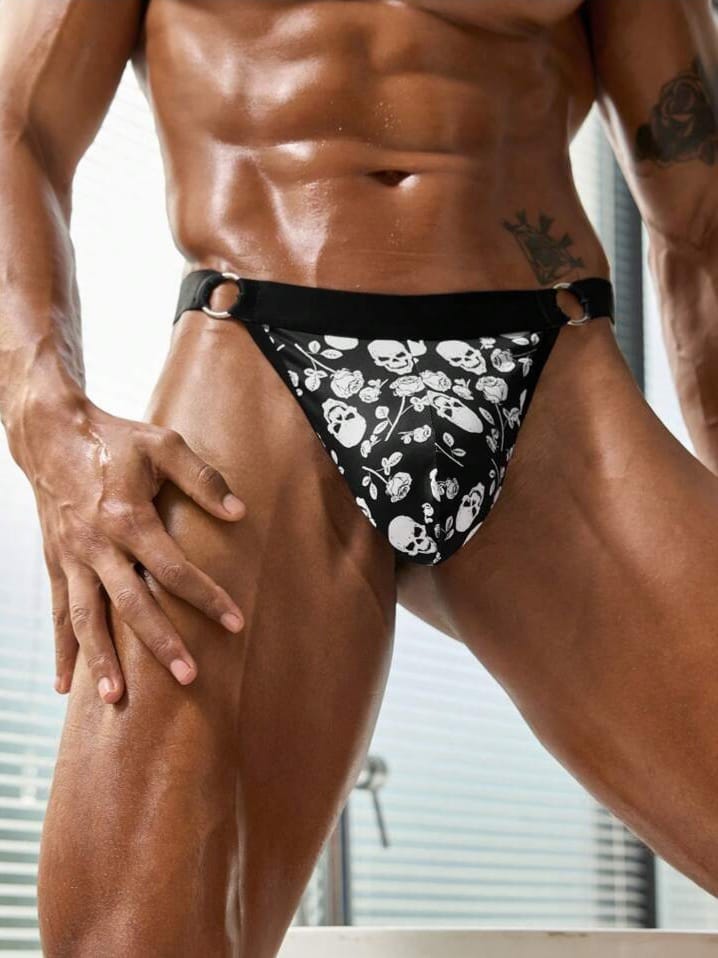 Men's Skull & Rose Ring Briefs